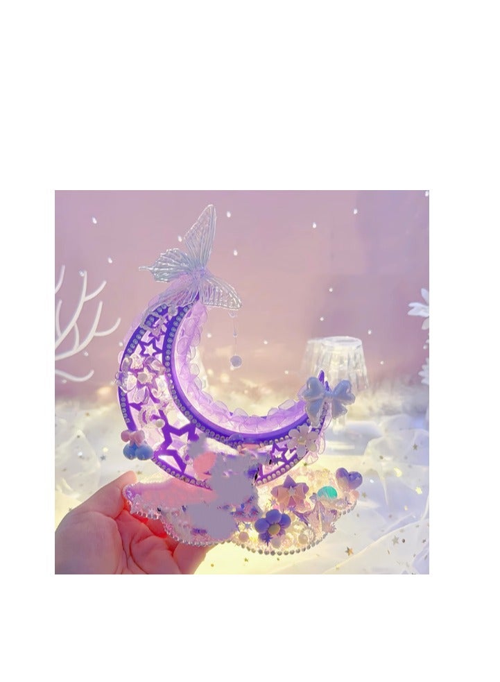 Fun and Creative Handmade Moon Desk Lamp Children's Toy Material Package Gift Set - Image 1
