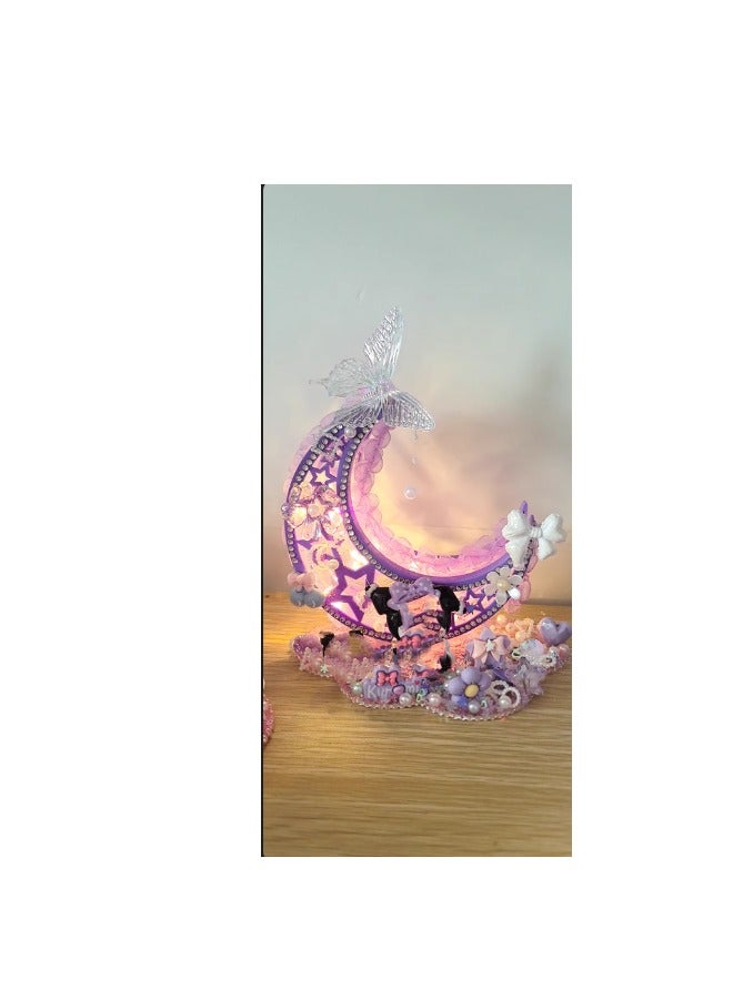 Fun and Creative Handmade Moon Desk Lamp Children's Toy Material Package Gift Set - Image 2