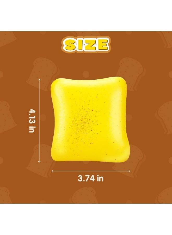 Meetion Bread Squishy Slow Rising Squishies, Soft Butter Bread Squishy with Bakery Scent, Stress Relief Fidget Toy for Relaxation, Popular Gift & Party Favor - Image 2
