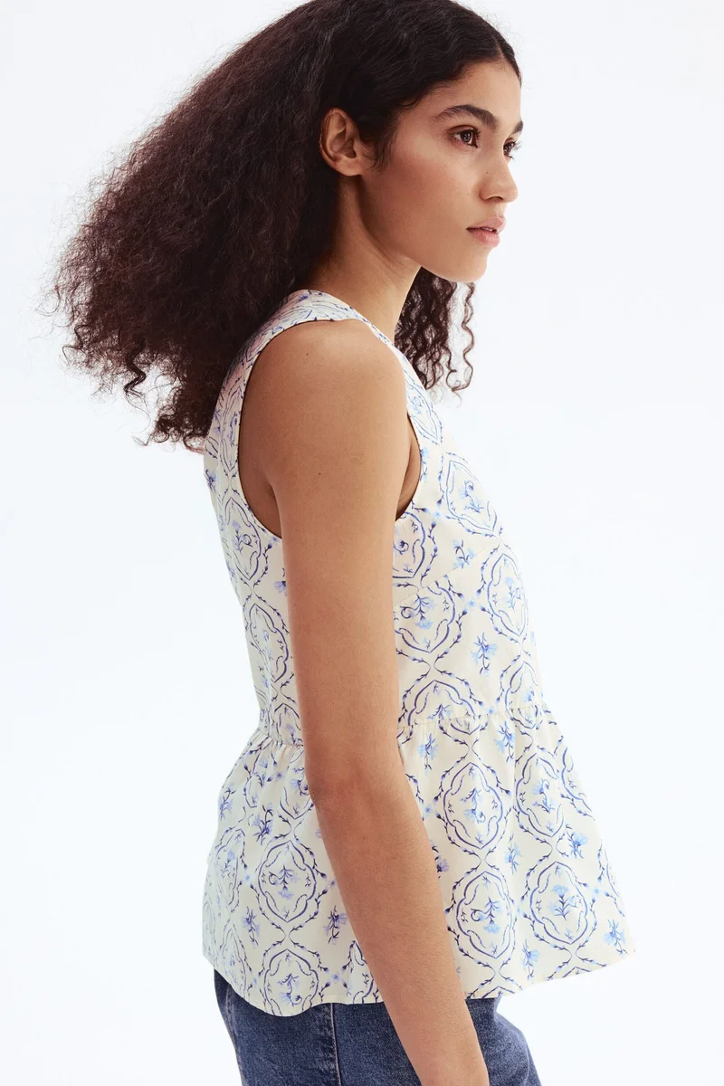 H&M Sleeveless peplum blouse