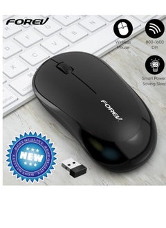 Forev FV-185 Wireless 2.4Ghz Office Mouse – Energy Saving Lightweight -10m Range | Black  - Image 2
