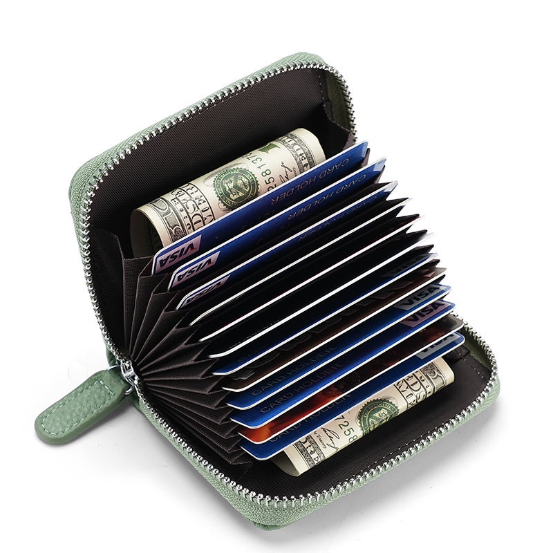 RFID Genuine Leather Card Holder Wallet - Image 2