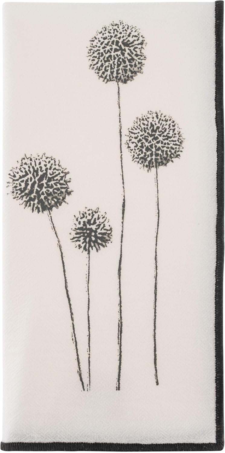 Karma MERROWED Edge Dinner Napkins S4 Dandelion - Image 1