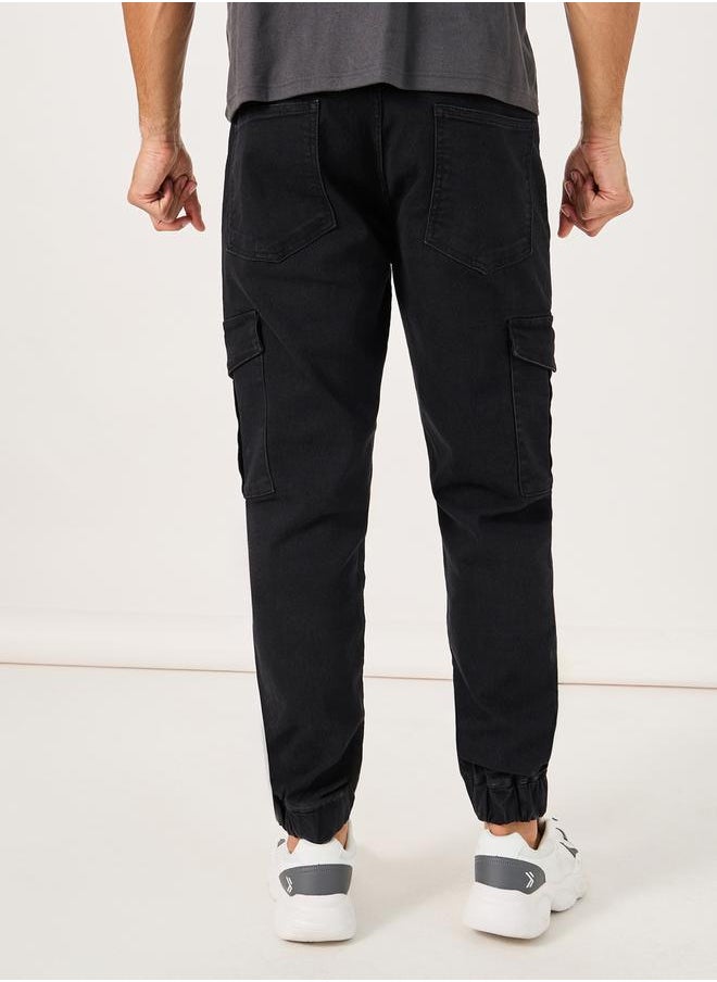 Styli - Slim Cargo Jogger Jeans with Constructed Waistband - Image 1