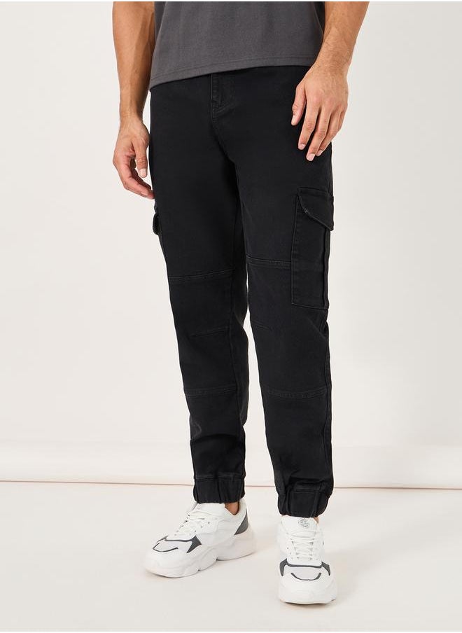 Styli - Slim Cargo Jogger Jeans with Constructed Waistband - Image 1