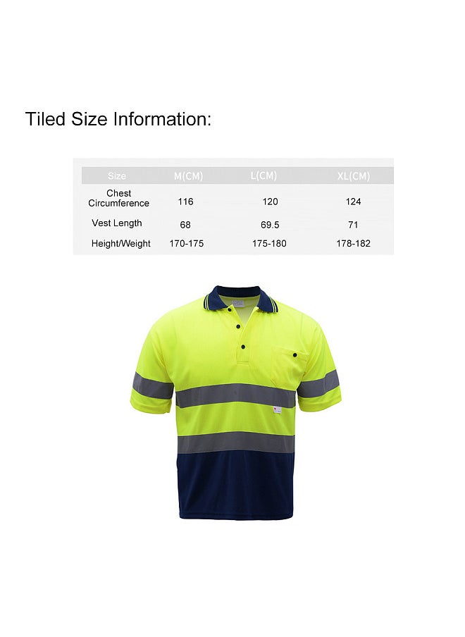 SFVest Safety Reflective Shirt, High Visible Short Sleeve Pocket T-Shirt, Silver Reflective Tapes Men's Moisture Wicking Safety Shirt, Working Clothes  - Image 3