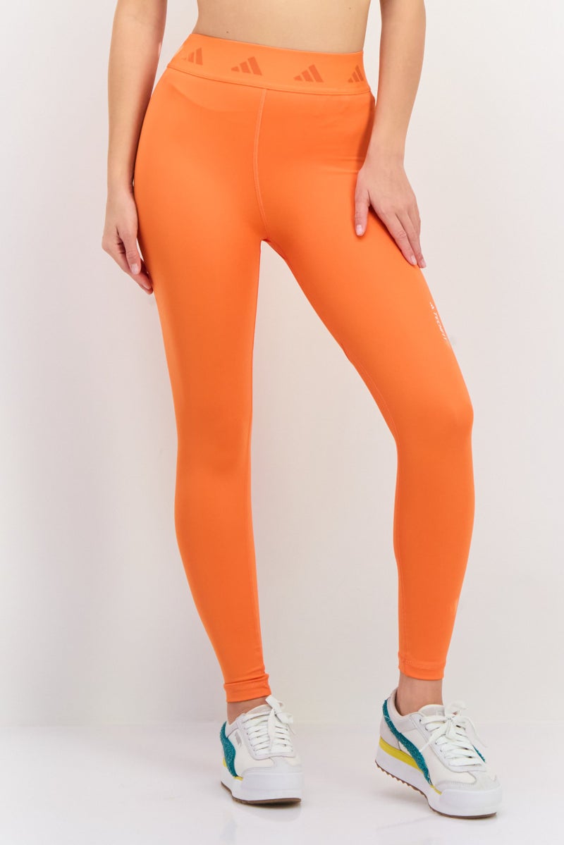Adidas Women Sportswear Fit Outdoor Tights, Orange - Image 1