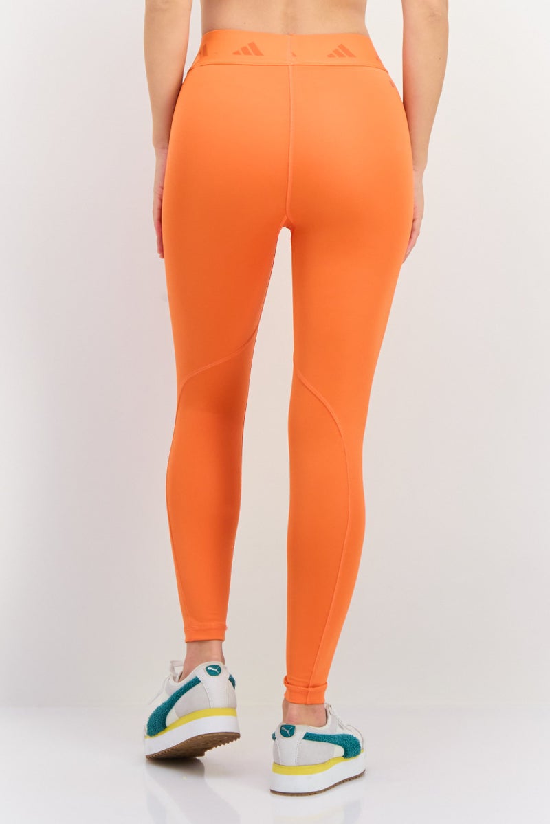 Adidas Women Sportswear Fit Outdoor Tights, Orange - Image 3