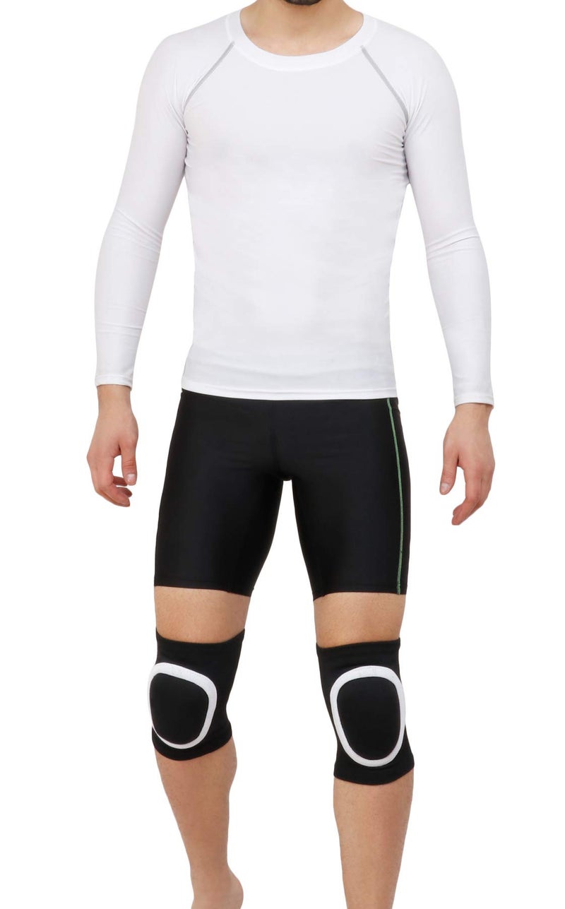 GYMIFIC knee padded support designed for maximum comfortable and protection during gym workouts, sports, and fitness training - ideal as a durable and flexible knee Pads (LARGE, WHITE) - Image 4