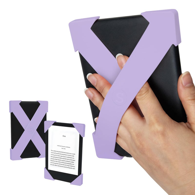 Strapsicle Silicone Hand Straps â€“ Kindle Paperwhite Gen 11 (6.8â€) & Gen 12 (7â€), Colorsoft & Kobo Aura â€“ Large â€“ 2-Pack â€“ Lilac â€“ Comfy Alternative to Case or Cover - Image 1