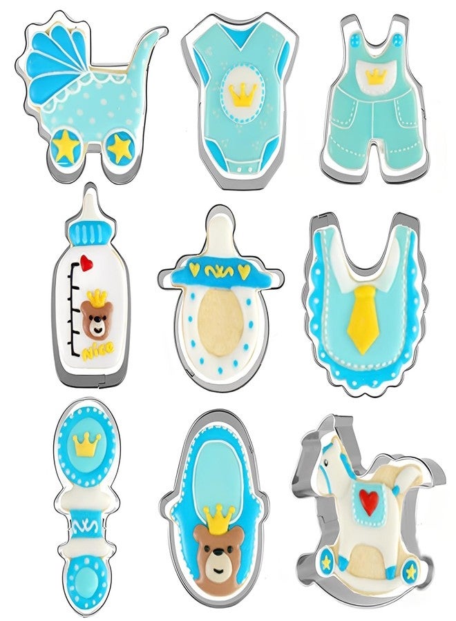 CZFSWT 9 Pieces Shower Cookie Tools, Biscuit Tool Set, Funny Cookie Tools Suitable for Bottles, Shower Party Birthday Parties and DIY Baking - Image 1