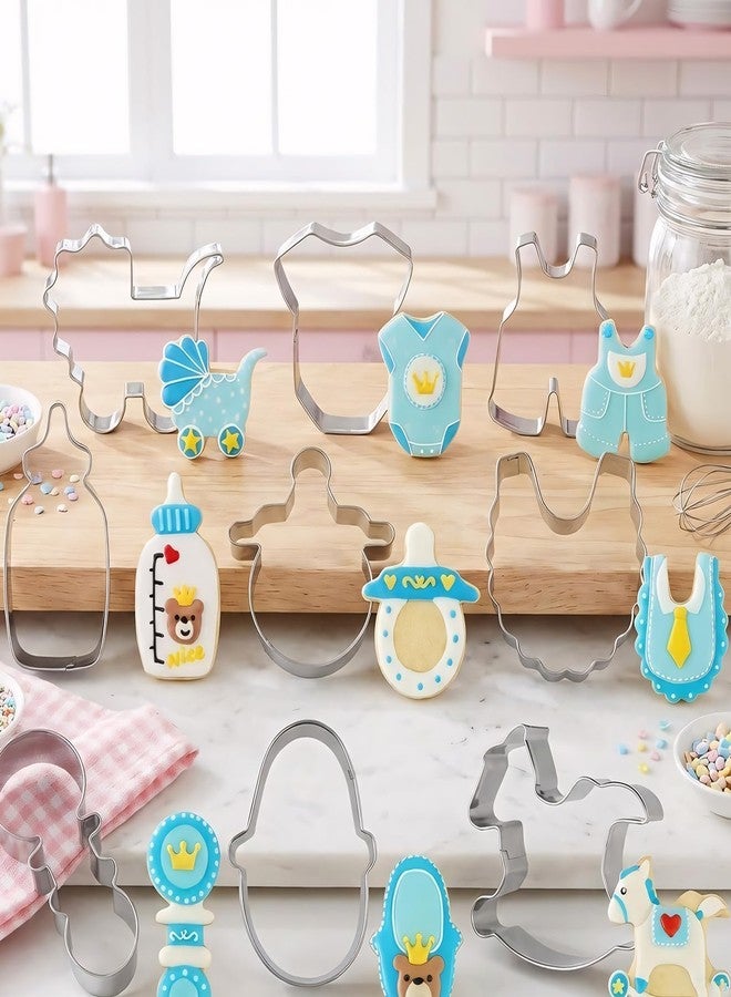 CZFSWT 9 Pieces Shower Cookie Tools, Biscuit Tool Set, Funny Cookie Tools Suitable for Bottles, Shower Party Birthday Parties and DIY Baking - Image 2