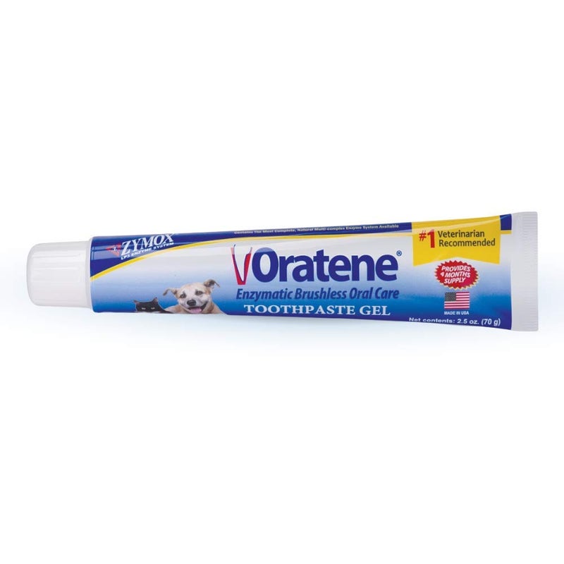 ZYMOX Oratene Brushless Toothpaste Gel for Dogs and Cats, 2.5oz - Image 1
