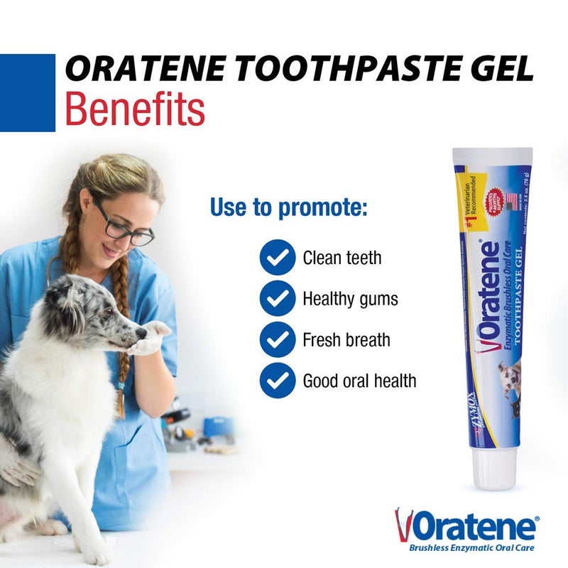 ZYMOX Oratene Brushless Toothpaste Gel for Dogs and Cats, 2.5oz - Image 2