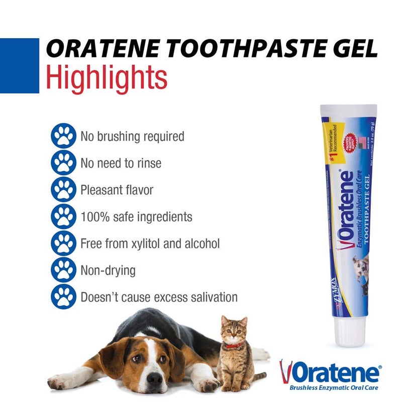 ZYMOX Oratene Brushless Toothpaste Gel for Dogs and Cats, 2.5oz - Image 3