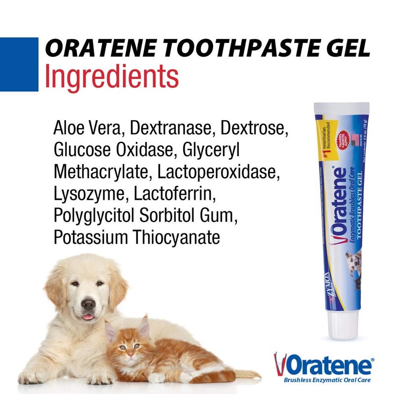 ZYMOX Oratene Brushless Toothpaste Gel for Dogs and Cats, 2.5oz - Image 4