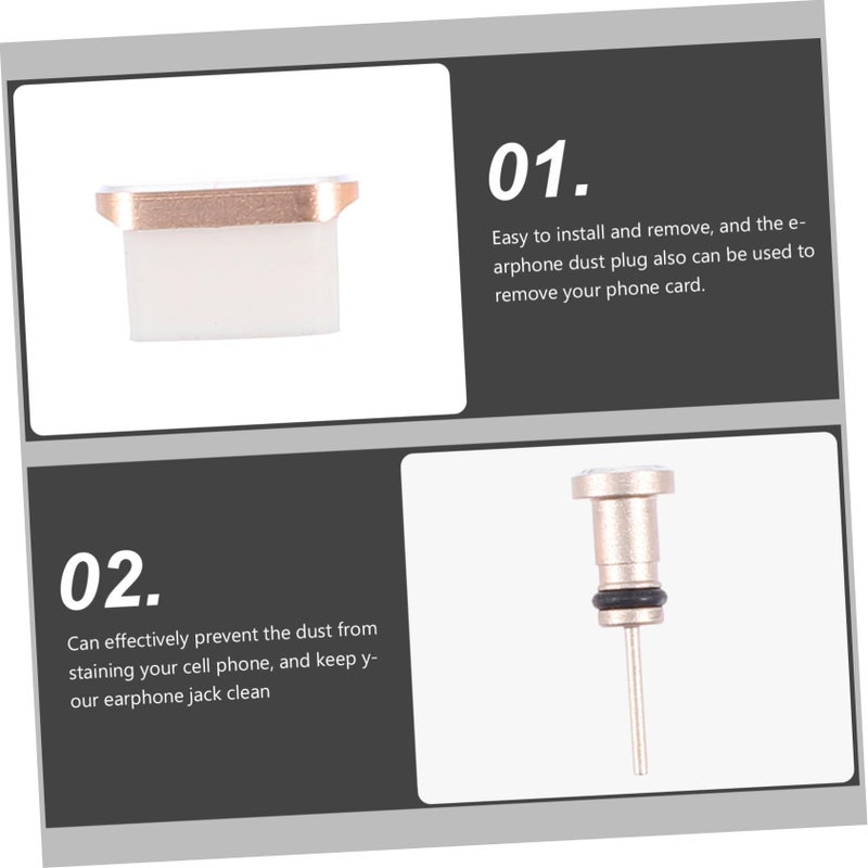 سدادات USB-C من النوع C، زوجان، غطاء منفذ الشحن ومدخل السماعات، سهل التركيب. - Image 3