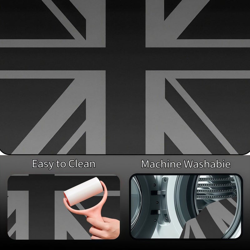 1pc Car Trunk Mat Minimalist Grayscale Union Jack Design Durable And Stylish Car Interior Decoration Perfect Fit For Various Car Models Easy To Clean And Install - Image 4