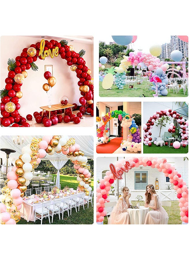 Half Round Balloon Arch Kit,Large Backdrop Frame Stand with 2 Bases,Party Balloon Stand for Birthday/Anniversary/Graduation/Wedding(Without Balloons)