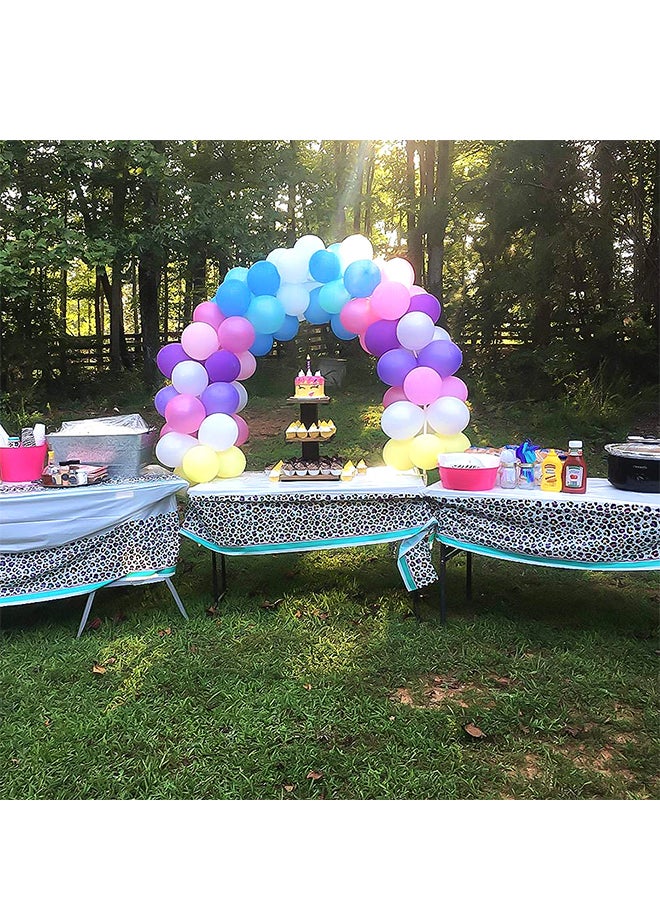 Half Round Balloon Arch Kit,Large Backdrop Frame Stand with 2 Bases,Party Balloon Stand for Birthday/Anniversary/Graduation/Wedding(Without Balloons)