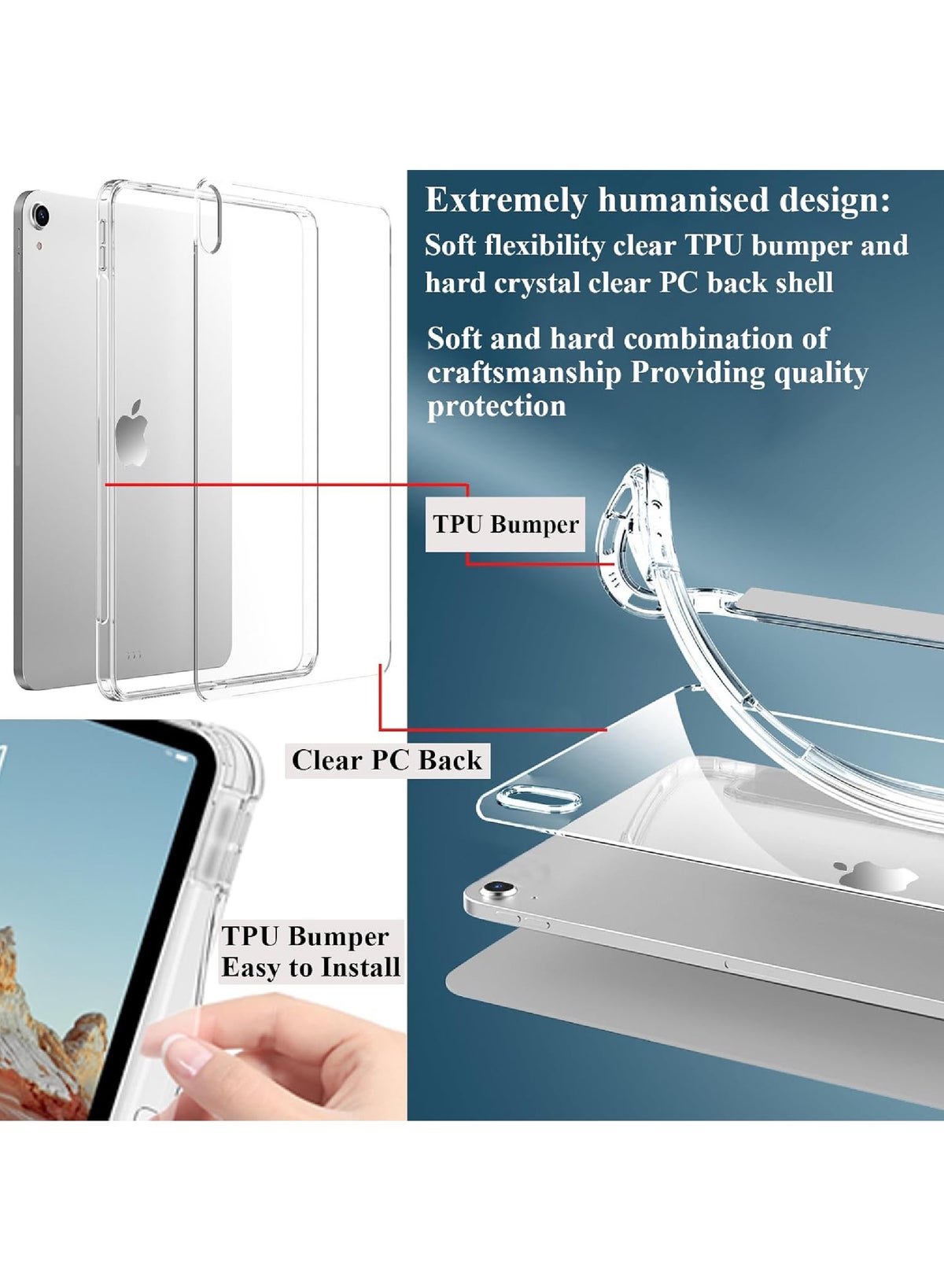Rock Pow iPad Case for 11th Gen 11inch / 10th Gen 10.9inch