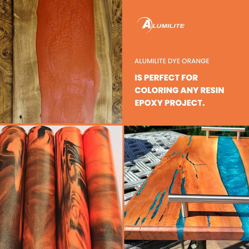 Alumilite Liquid Color Dye Tint for Resin Casing, Orange, Highly Concentrated for Epoxy Coating, and Urethane, Ideal for Coloring Clear, Translucent, Opaque Art and Craft Projects - 1 Oz - Image 5