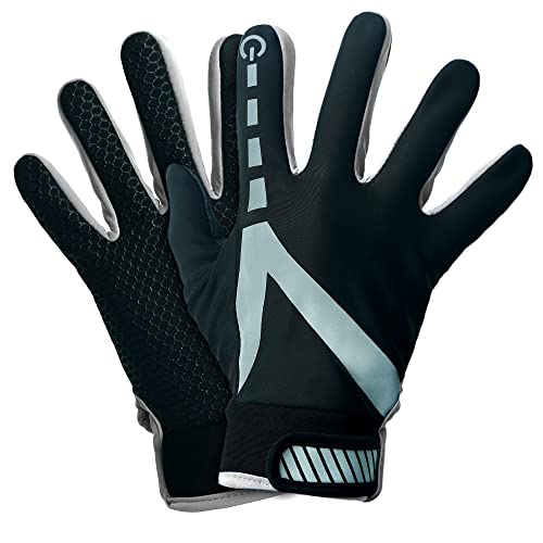 ZaySoo Winter Gloves with Velcro Buckle & Touch Screen Feature - Grey and Black - Image 3