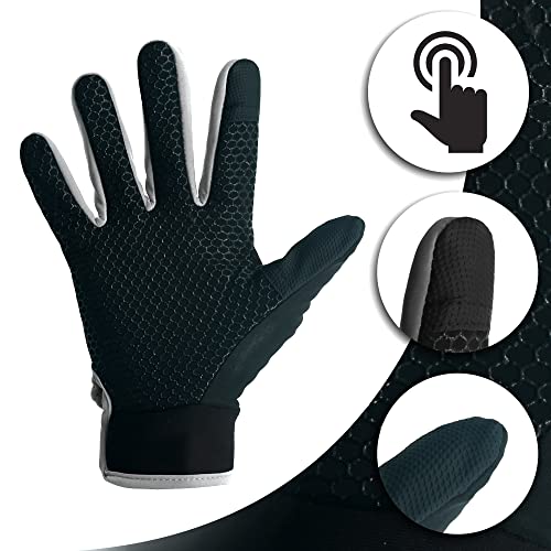 ZaySoo Winter Gloves with Velcro Buckle & Touch Screen Feature - Grey and Black - Image 2