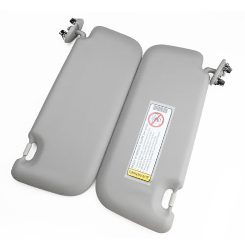 INTGET 2PCS Car Sun Visors for Toyota Corolla 2007 2008 2009 2010 2011 2012 2013 Accessories Leather Car Sun Protection Visors Replacement with Mirror (Grey-Driver&Passenger) - Image 5