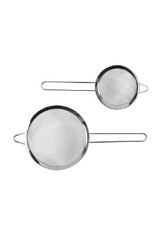 Betty Crocker 2-Piece High-Quality Easy to Clean Stainless Steel Strainer Set Silver 18 x 38 x 43 cm BC4087  - Image 2