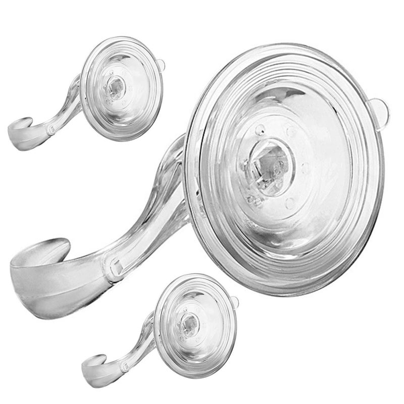 Strong Suction Cup Hooks 3 Pack Heavy Duty Wall Hooks For Towels Bathroom Shower Storage - Image 2