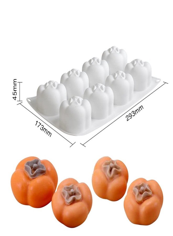 mostsom Silicone Mold Baking Pan Non-Stick Baking Pastry Chocolate Cake Dessert DIY Decoration Tools (Persimmon W_11.8x6.8x0.18 inch) - Image 2