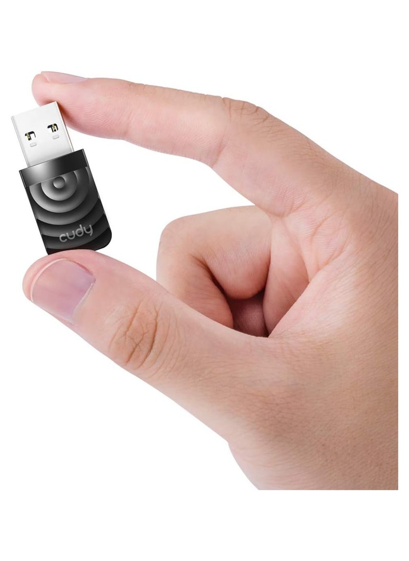 cudy - AC1300 1300 Mbps USB 3.0 WiFi Adapter for PC, 5GHz/2.4GHz Wireless Dongle, WiFi Wireless Adapter for Laptop - Nano Size, Compatible with Windows XP / 7/8.x /10/11, Mac OS - Image 1