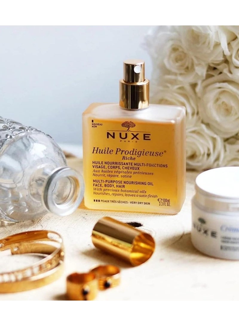 نوكس زيت مغذي متعدد الأغراض Nuxe Huile Prodigieuse Riche 100 مل - Image 5