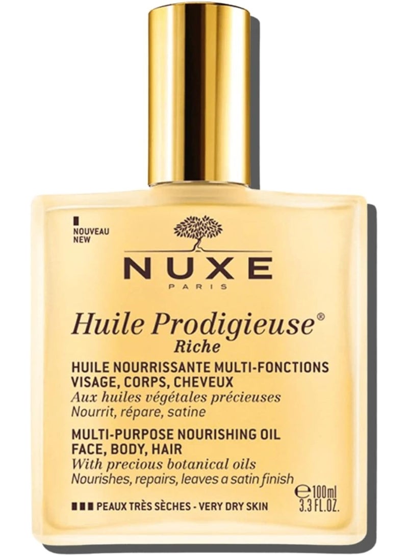 نوكس زيت مغذي متعدد الأغراض Nuxe Huile Prodigieuse Riche 100 مل - Image 1