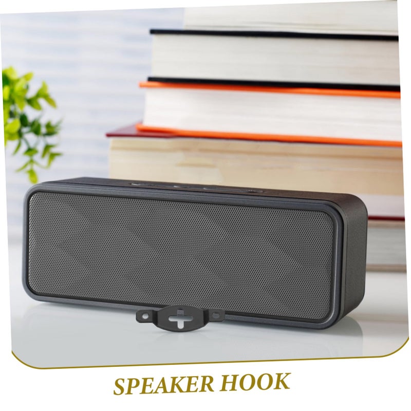 20Pcs Black Wall Mounted Speaker Hooks Heavy Duty Iron Bracket for Surround Sound Systems - Image 5