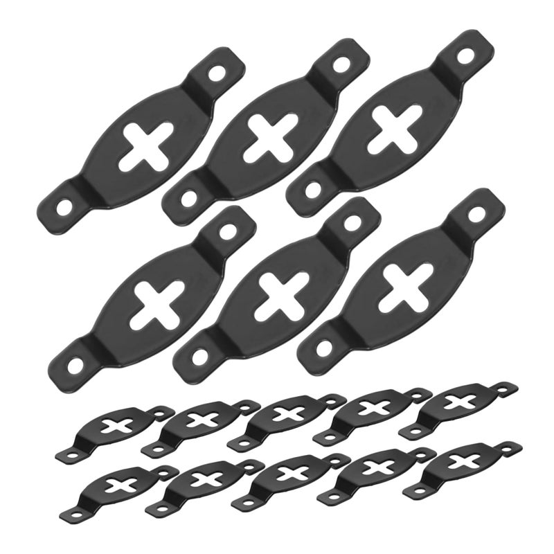 20Pcs Black Wall Mounted Speaker Hooks Heavy Duty Iron Bracket for Surround Sound Systems - Image 2