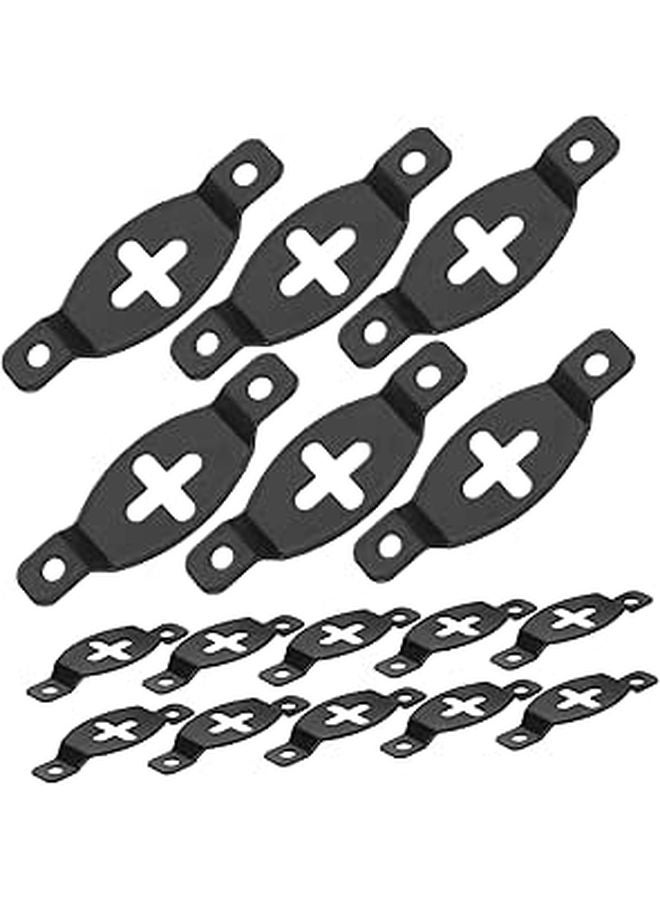 20Pcs Black Wall Mounted Speaker Hooks Heavy Duty Iron Bracket for Surround Sound Systems - Image 1