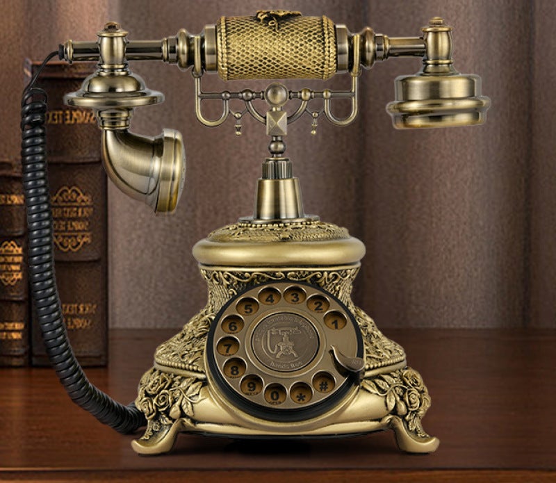 Vintage Rotary Telephone: Brown, Classic Rotary Design - European Style Craftsmanship, Authentic Antique Look for Home Decor & Nostalgic Communication - Image 3