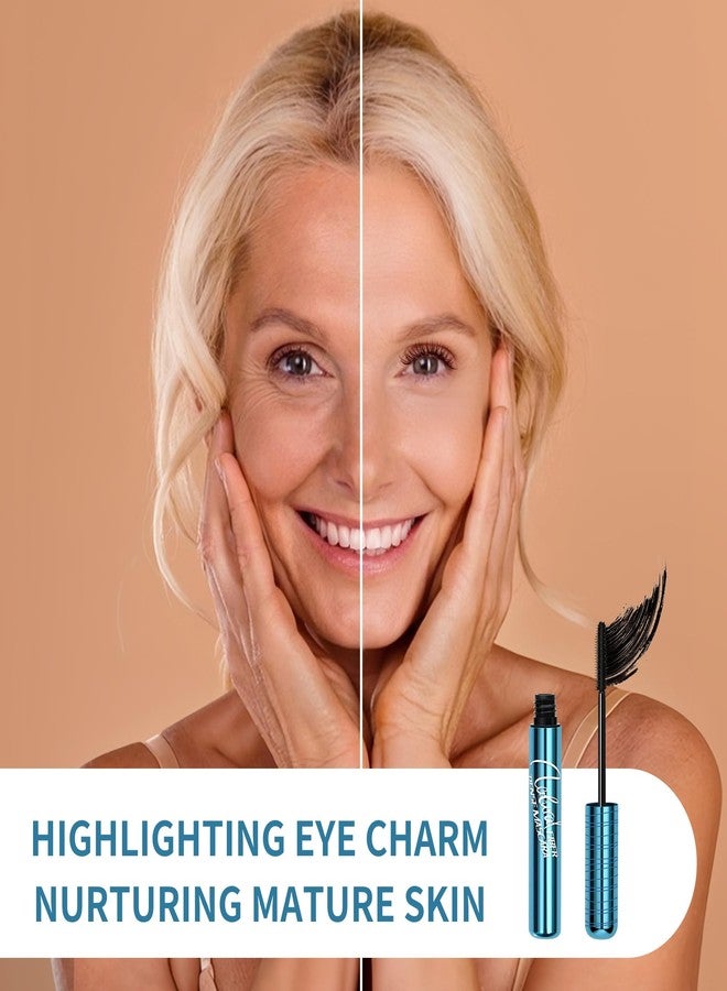 BAISEN DIARY Black Mascara for Mature Women - Waterproof, Lengthens & Volumizes Mascara for Older Women, No Clumps or Smudges, Hypoallergenic, Cruelty-Free, Ideal for Sensitive Eyes (Pack of 2) - Image 2