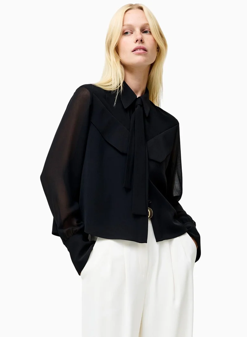 French Connection Arezzo Neck Tie Shirt