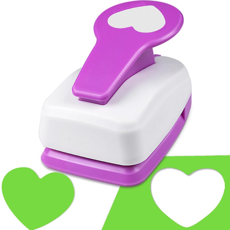 HKKYO Heart Paper Punch, Paper Punch for Crafting, 2 inch Heart Hole Punches, Hearts Punches for Papers Crafts, Hearts Shaped Hole Puncher, Large Hearted Hole Puncher, Hearted ScrapbookingPunch - Image 1