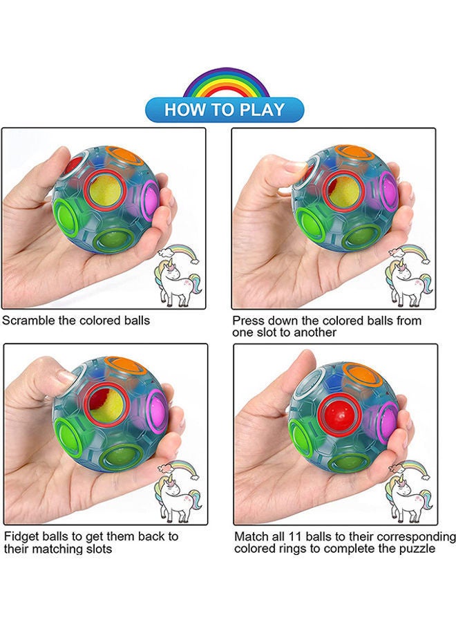 NIBEMINENT 2-Piece Decompression Luminous Magic Rainbow Balls - Image 4