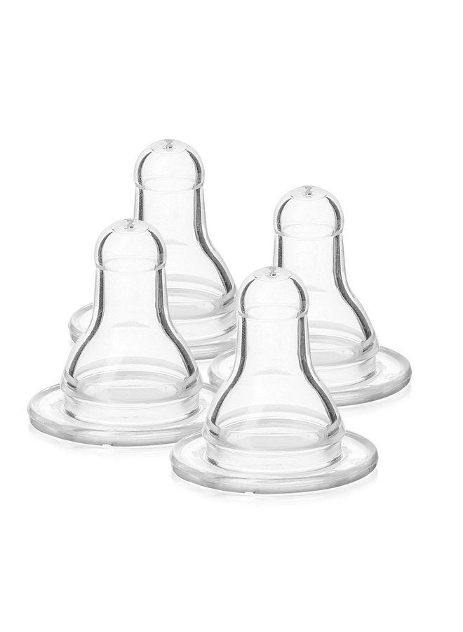 Evenflo 4 Pack Classic Silicone Nipple, Slow Flow - Image 1