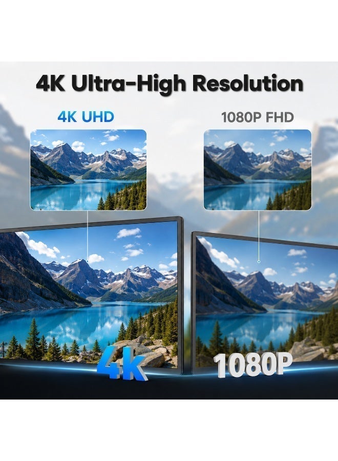 ڤي2كوم شاشة توسيع للابتوب 15.6 بوصة بدقة 4K UHD، شاشة IPS محمولة 3840×2160، نطاق ألوان 95% NTSC، شاشة قابلة للفصل مع حامل دوار 360°، توصيل USB-C وHDMI Plug & Play، متوافقة مع Windows وMac وAndroid، مناسبة لأجهزة اللابتوب من 13 إلى 17 بوصة - Image 3