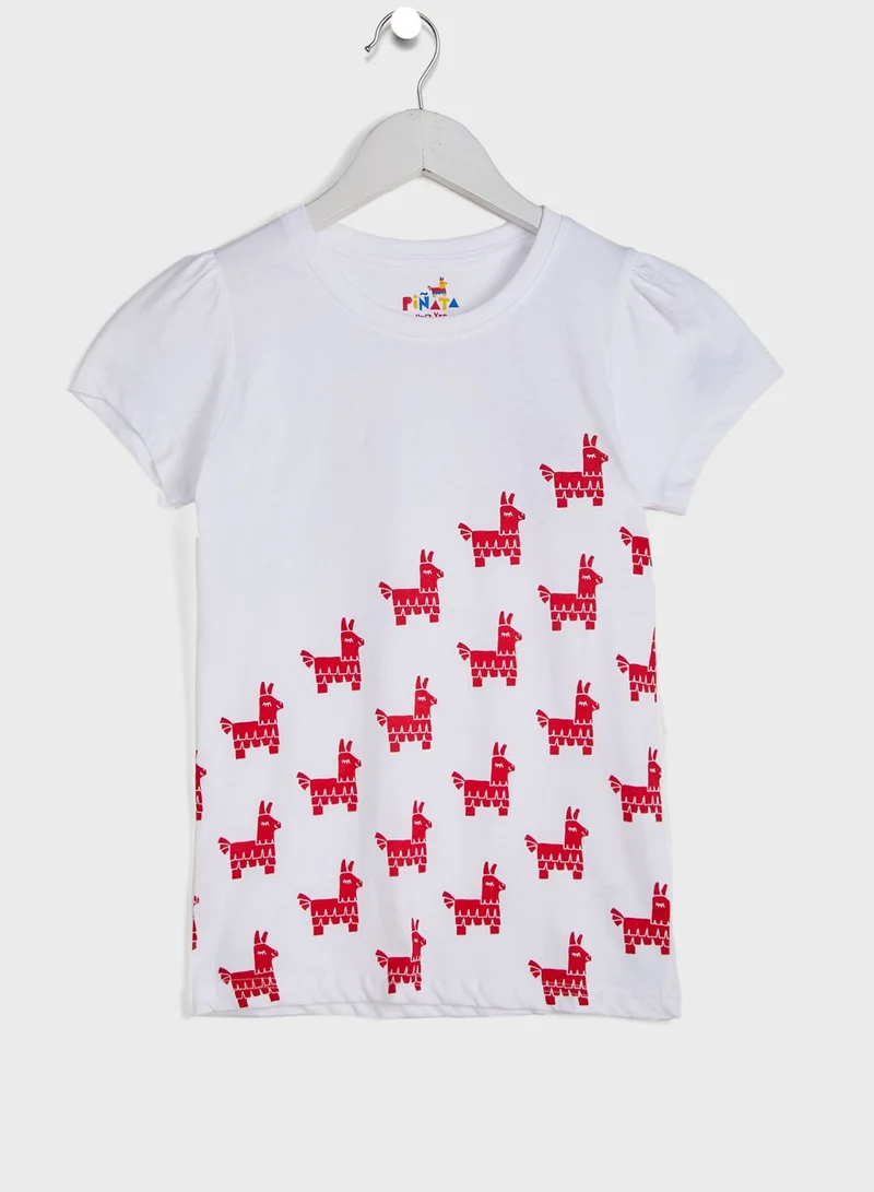 Pinata Printed  T-Shirt Pack Of 2