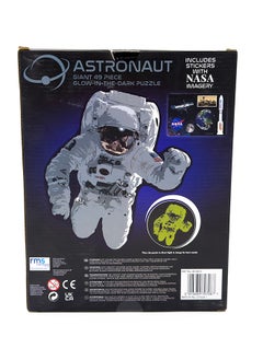 RMS Nasa Giant Astronaut Puzzle – 49-piece Glow In The Dark Puzzle With Stickers – 50x45 Cm  - Image 2