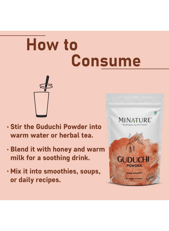 minature Guduchi (Giloy) Powder | (Tinospora Cordifolia) | Supports Healthy Digestion | Immunity Booster| Indian Giloy Powder | Resealable Zip Lock Pouch | 227g (8oz) - Image 4