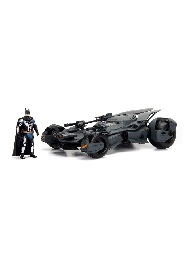 DC Justice League Batmobile & Batman (1:24, Gray)  - Image 1
