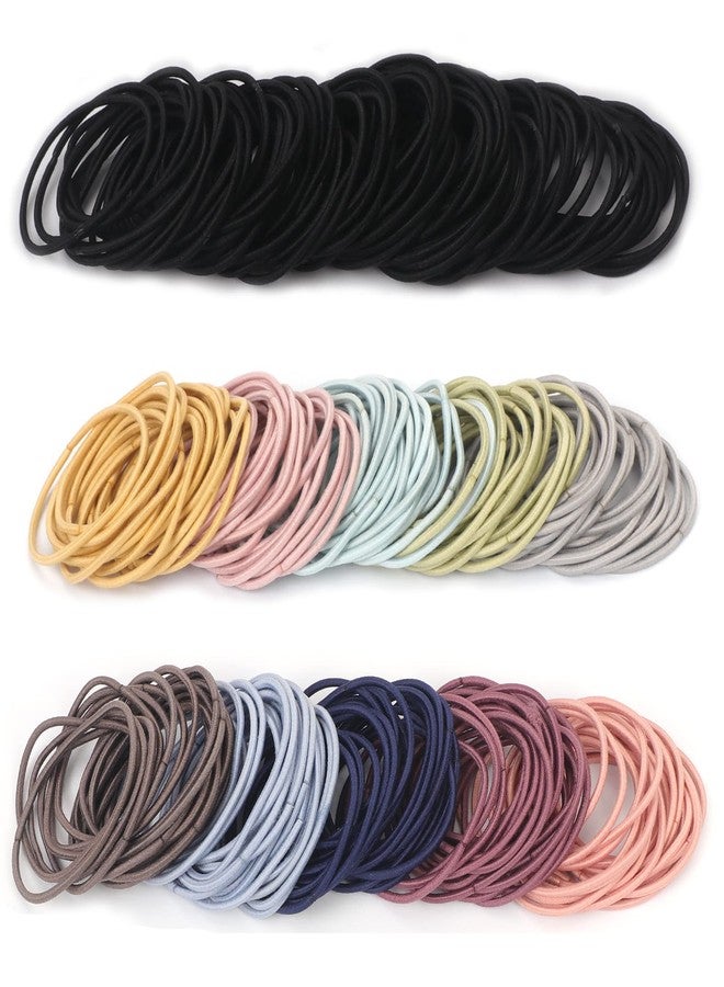 Unaone Hair Elastics Ties, 300 PCS Stretchable Rubber Hair Band No Crease Hair Band 2mm for Thin Hair, Suitable for Women, Men, Girls and Boys - Image 1